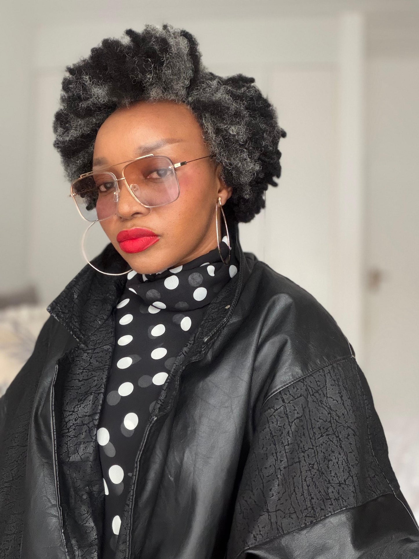 Salt n pepper Ru Afro wig