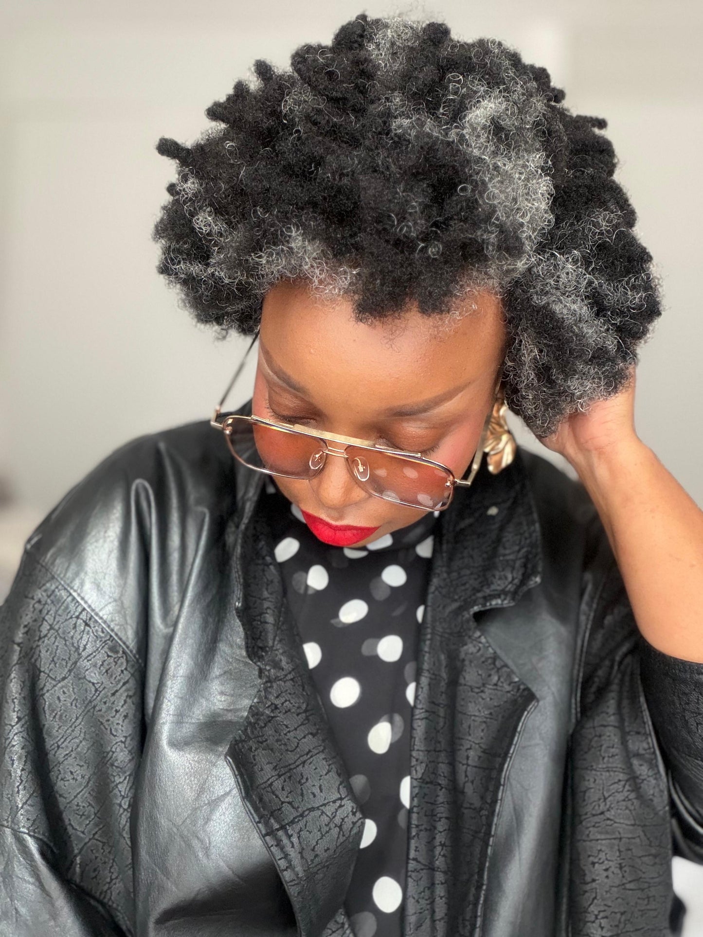 Salt n pepper Ru Afro wig